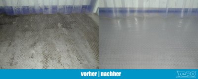 Stahlböden Reinigung