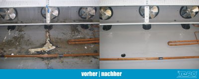 Tauwasser Auffangwannen Reinigung